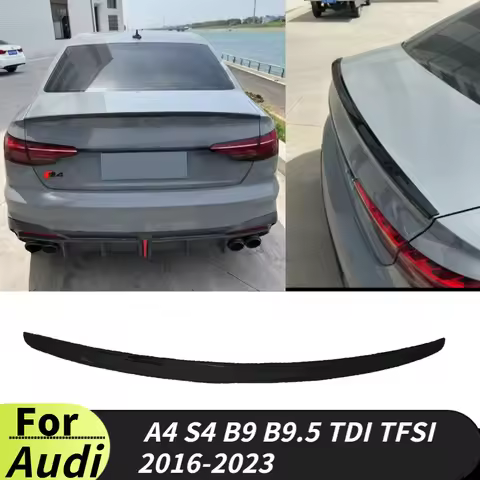 A4 S4 B9 B9.5 TDI TFSI 2016-2023 Rear Trunk Tail Wing Bodykits Top Wing Fixed Wind Wing