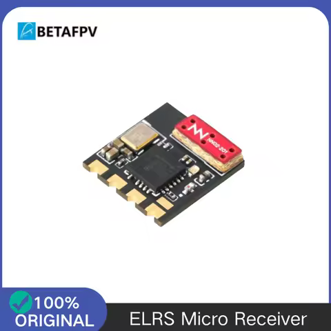 BETAFPV ELRS Lite Receiver 2.4G, 10x10x6mm with Flat Antenna 5V Input for RC FPV Racing Drone Long R