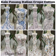 Kain Pasang Italian Crepe Cotton/kain crepe cotton/kain pasang terkini/kain Italian Crepe Cotton
