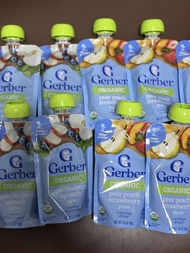 [半價] Gerber organic puree 嘉寶果蓉 apple blueberry spinach, pear peach strawberry