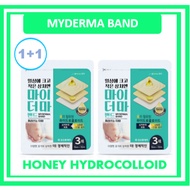 【MYDERMA Hydrocolloid Sheet Bandage】 Cut-to-Fit Type | 10cm x 10cm | 3 Sheets 1+1