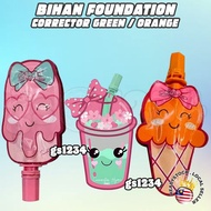 Bihan Liquid Foundation Full coverage - Bihan orange corrector - Bihan green corrector - bihan malas
