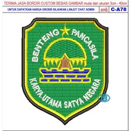 GIB LOGO EMBROIDERED PATCH C-A78 KWARDA KAB SUBANG BENTENG PANCASILA BET/BADGE
