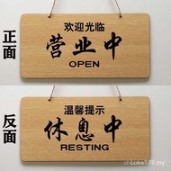 Open Close Sign Signage 2 In 1 Open Double Sided For Shops We Are Open We Are Close Wood Signage 营业中