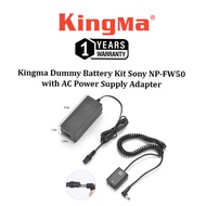 Kingma Dummy Battery Kit Sony FW50  With AC Adapter Power Supply Adapter original (1 years warranty)