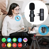 Wireless Lapel Lavalier Microphone for YouTube Facebook Live Stream TikTok Video Recording for Andro