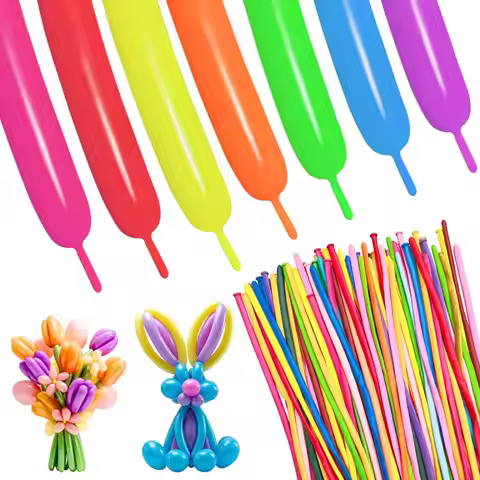 100pcs Colorful Twisting Balloons Magic-Long Strip Latex 260Q Ballon For Birthday Party Wedding Deco