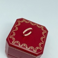 Cartier 卡地亞  窄版 簽名 一鑽 戒指 54碼 玫瑰金  附 盒 證書
