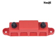 YMIFI 4 Position Bus Bar, 4 Position Red/Black M10 Studs Bus Bar, Screw Terminals M10 3/8 48VDC 250A