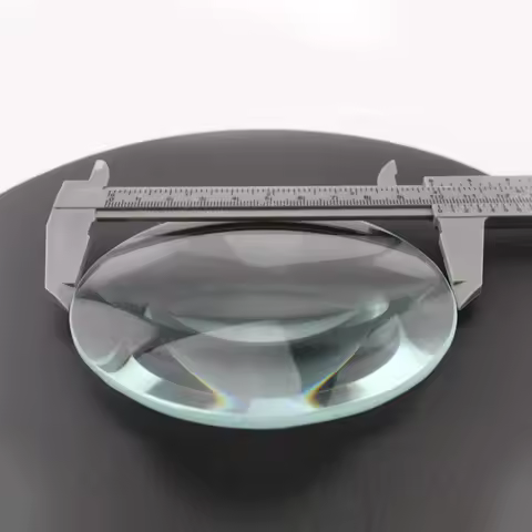 Convex Lens Large Diameter 100Mm Thickened 15Cm Glass Lens Desktop Lighting Magnifying Glass Lens Di