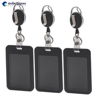 NOBELJIAOO ID Card Holder Badge Holders with Retractable Clip Scratch-Proof ID Cases for Students Wo