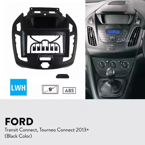9 inch Car Fascia Radio Panel for FORD Transit Connect, Tourneo Connect 2013+ Dash Kit Facia Console
