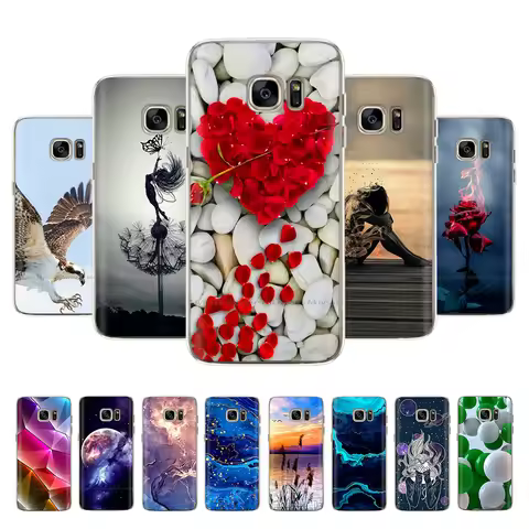 For samsung galaxy s7 edge Case s7edge s 7 edge G930 G935F Back Cover Transparent TPU Bumper For Sam