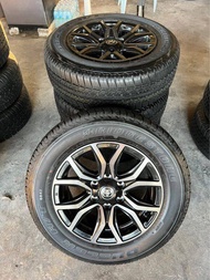 ล้อแม็กแท้ Revo GR Sports ขอบ18 6รู139 ถอดป้ายแดง พร้อมยาง Bridgestone 265-60-18 ปี22 (1 ชุด 4 วง)