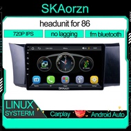 skaorzn 9inch for toyota 86 1280x720p ips screen linux mp5 systerm with carplay android auto mirror 