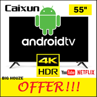 Caixun 55 inch Android 10 Smart TV LE-55F3G Google Television with Wifi Youtube Bluetooth Chromecast MITV 4K UHD HDR (Malaysia English Version)