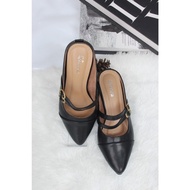 Qieera Mules Shoes 3cm HeelWanita Premium BuckleTALI DN-09