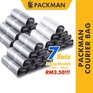 PACKMAN Courier Bag (No Pocket) 50pcs Grey Plastic Pos Flyers Parcel Bag Packaging Beg Plastik