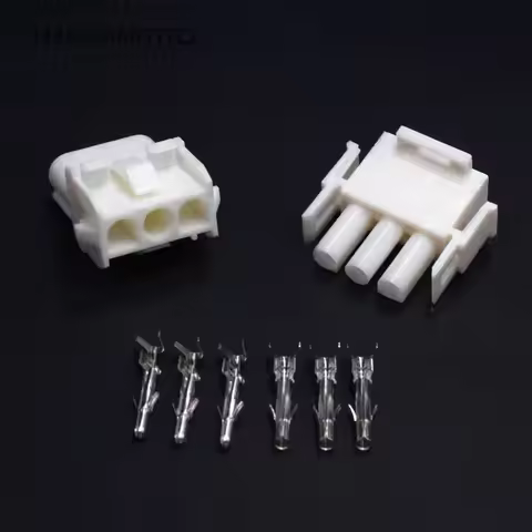 1 Set 3 Pin TE Automobile Elevator Connector 6.3 mm Male Female Pitch To Plug Air Docking Socket 350