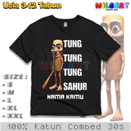 Kaos Anak tung tung tung sahur / baju anak tung tung sahur laki-laki perempuanS-5XL
