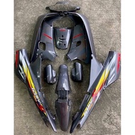 ชุดสีเวฟ100-110 ดิสหน้า / ดั้ม รถรุ่นคาร์บูร สีเทาA11 รุ่นตูดมน ประกายมุกพิเศษ พร้อมแปะลายเคลือบเงาแ