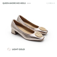 LA BELLA รุ่น LB AMORE QUEEN MID HEELS - LIGHT GOLD
