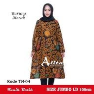 Tunik Batik Wanita Jumbo Dress Batik Blouse Atasan Wanita Jumbo