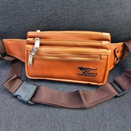 กระเป๋าคาดอก คาดเอว 5ช่องซิป ใบเล็กกะทัดรัด หนังPU อย่างดี แบรนด์ WOLVES ORIGINAL 100%