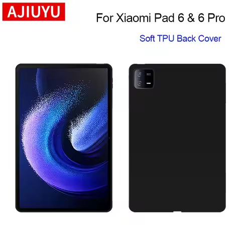 AJIUYU Tablet Soft Case For Xiaomi Pad 6 Pro 11 Inch Mi Pad 6 MiPad 6 Pro MiPad6 Silicone TPU Black 
