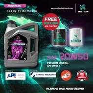 MOTION API SM Mineral Petrol Diesel Engine Oil Car Lubricant (20W50/4L)