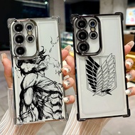Anime Attack On Titan Hot Cool Transparent Case for Samsung S26 Ultra A57 S24 S23 S22 Ultra S21 S25 