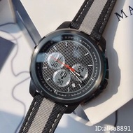 Maserati瑪莎拉蒂手錶 三眼計時男錶 尼龍錶帶 休閒石英錶 日曆防水男生腕錶 R8871637002