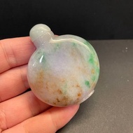 瀚玉珠寶 天然緬甸玉 三彩翡翠鼻煙壺 紫綠紅三色 緬甸玉鼻煙壺