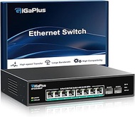 8 Port PoE Switch 2.5G Unmanaged with 8 x 2.5GB Base-T PoE+@120W + 2X10G SFP Uplink, GigaPlus 2.5Gbe