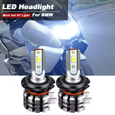2PC CANbus Motorcycle H7 LED Headlight Bulbs 6000k 9600lm For BMW C600 C650GT F650GS F700GS F800GS/G
