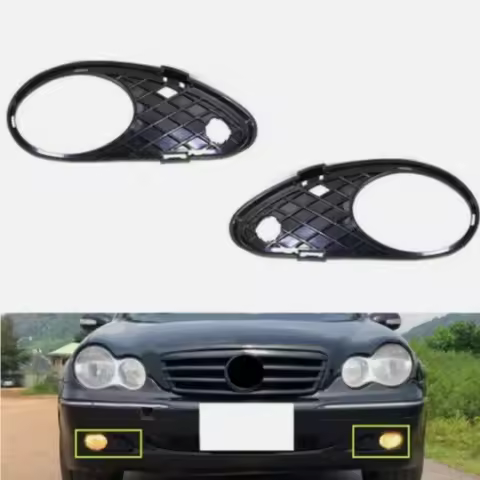 Front Bumper Grille Fog Light Lamp Cover Bezel A2038850523 A2038850623 For Mercedes Benz C-Class W20