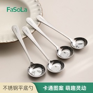 FaSoLa Long Handle Soup Spoon Household Exquisite Large Size Eating Spoon Food Grade 316L Stainless 
