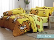 ผ้าปูที่นอน (ไม่รวมนวม) ทอ500เส้น Micro Tencel by Jessica🔹Rirukkuma ริรัคคุมะ หมี