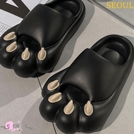 SEOUL Cat Paw Slippers, Creative Soft Bottom Puppy Claw Slippers, Cozy Thick Sole Cute Non-Slip EVA 