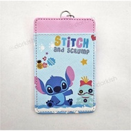 Disney Stitch &amp; Scrump Ezlink Card Holder With Keyring