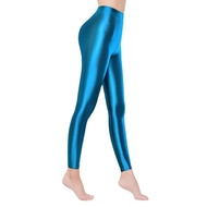 020 LEOHEX Satin Glossy Sexy Leggings Trousers Glitter Stockings Shiny Japanese Ankle-Length P fEz