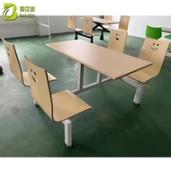 Conjoined School Wholesale Staff Fast Food Snack Bar Fast Food Staff Table Chair Canteen Manufacture
