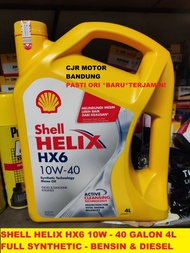 Oli Shell Helix HX6 10w 40 4L oli mobil bensin diesel JAMIN ORI ASLI