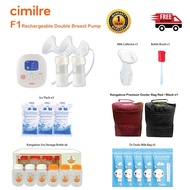 Cimilre F1 Electric Double Breast Pump Free Gift : Treenie Milk Collector x1 Kangalove Storage Bottl