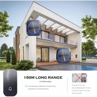 Doorbell SELF POWERED DOOR BELL WATERPROOF WIRELESS CORDLESS DOOR 2RC ORIGINAL