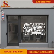 CUTTING STICKERS BARBERSHOP STICKERS COOL UNIQUE HAIR CUTTING SHOP STICKERS ((MK))