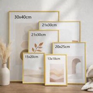 1pc Gold Silver Aluminum Photo Frame 30x40 21x30cm 8x10 7x5 Rectangular Picture Frame Modern Minimal