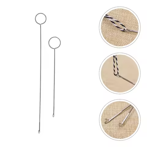 2Pcs Loop Turner Hook Sewing Tool DIY for Bias Tubing Buttonhole Tube Loop Crochet Knitting Accessor