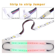 5 Pin LED Strip Connector Kit White Plastic LED Strip Connector Fit for 12Mm RGBW LED Strip Connecti