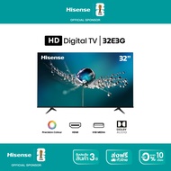 Hisense ทีวี 32 นิ้ว LED HD 720P TV ดิจิตอลทีวี/DVB-T2 /AV Inv/HDMI /USB 2.0 /Slim (รุ่น 32E3G)